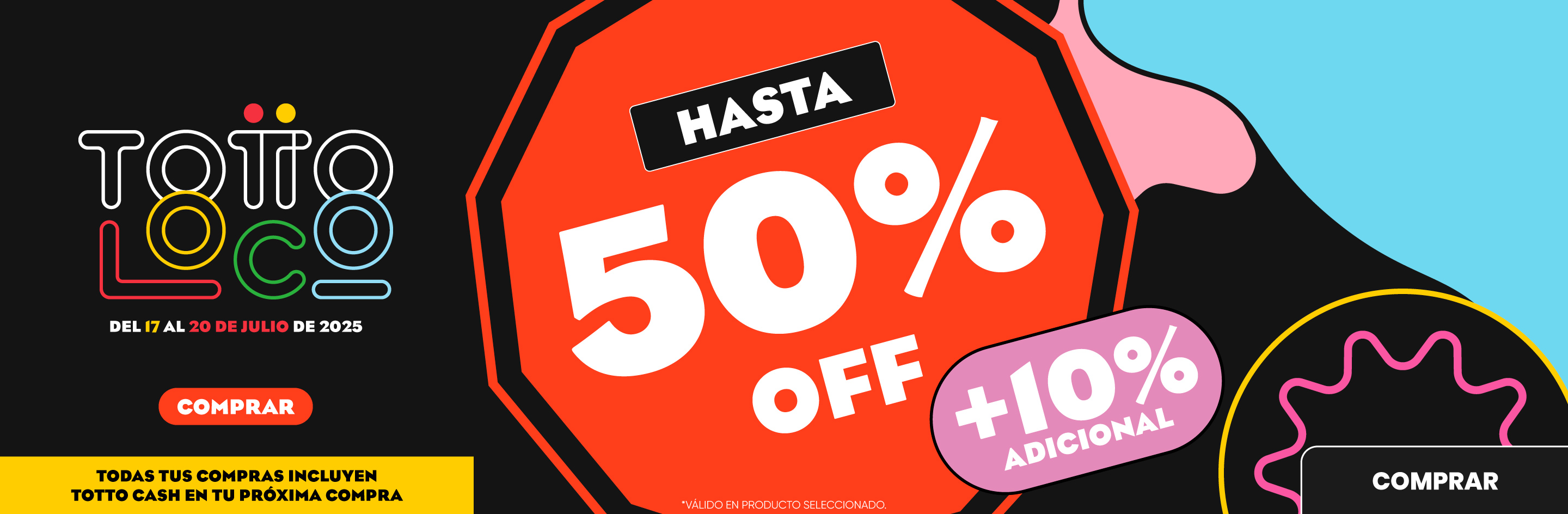 ¡Llegó Totto Loco! Ofertas imperdibles hasta 50% OFF