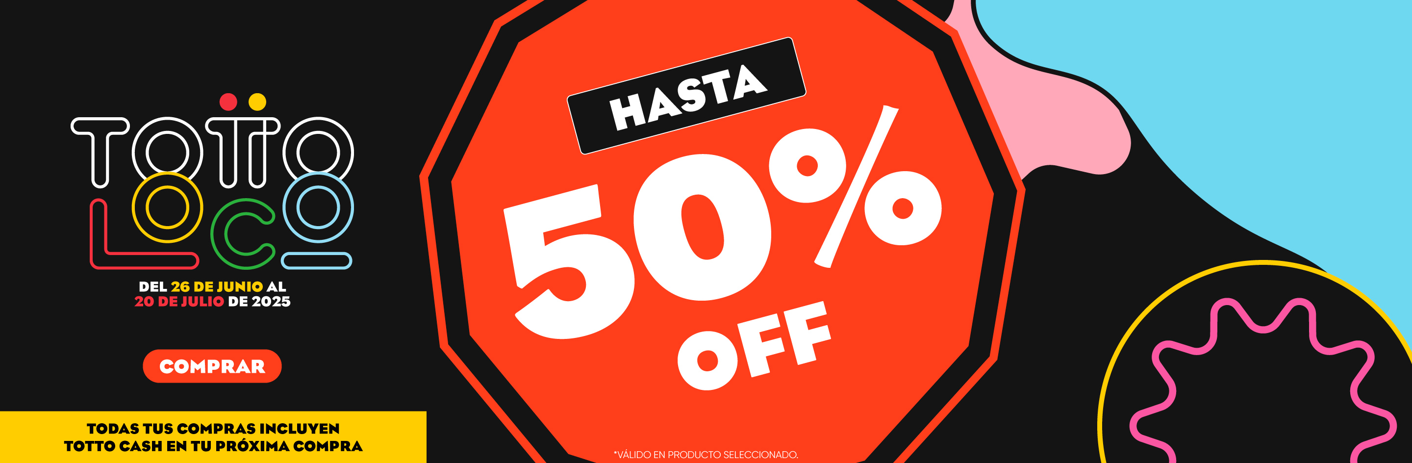 ¡Llegó Totto Loco! Ofertas imperdibles hasta 50% OFF en tus productos favoritos